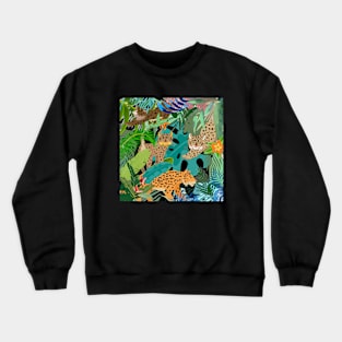 rainforests,cheetah pattern Crewneck Sweatshirt